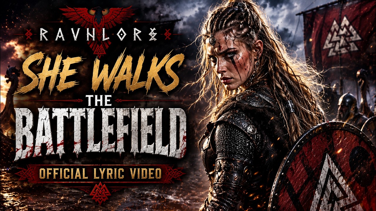 She Walks the Battlefield ⚔️ Official Lyric Video | RAVNLORE