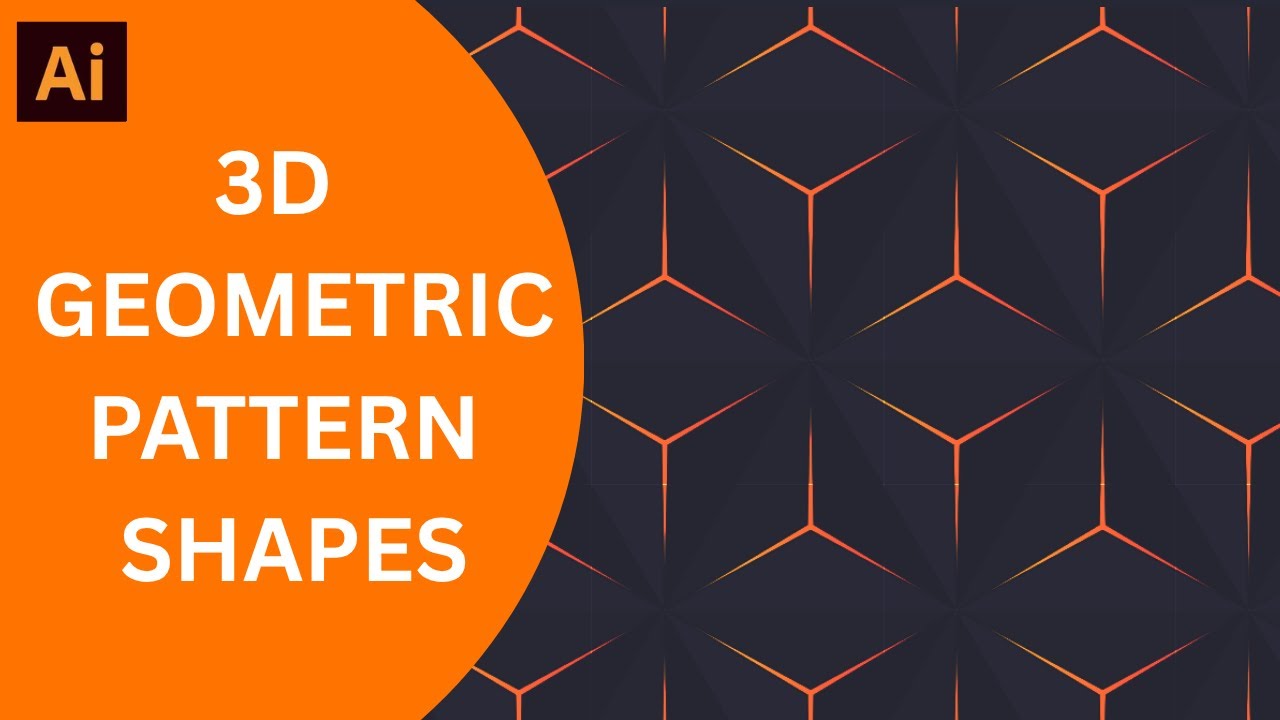 Geometric 3D Pattern in Illustrator With Basic Shapes | Quirky Graphic Academy