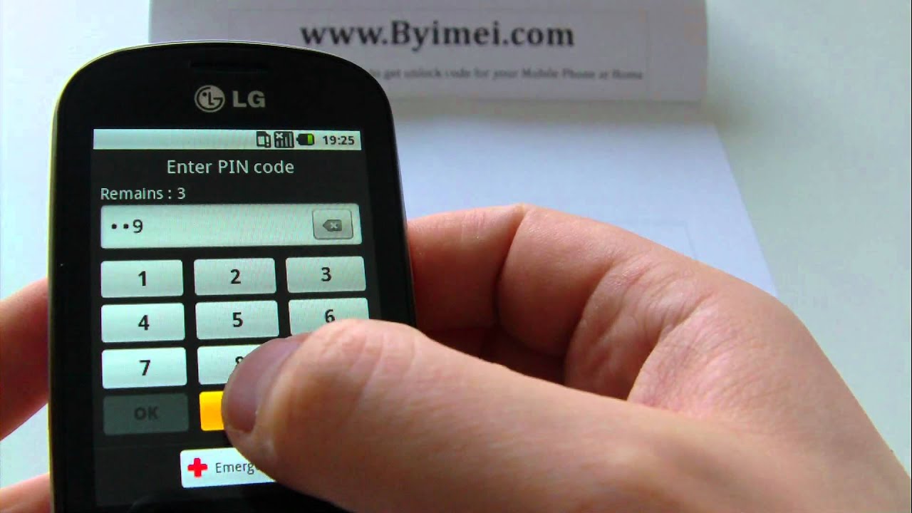 LG P350 Optimus Me Unlock & input / enter code.AVI