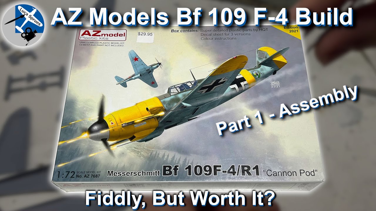AZ Models 1/72 Messerschmitt Bf 109 F-4/R1 Build Part 1 – Cockpit, Assembly & Paint Prep