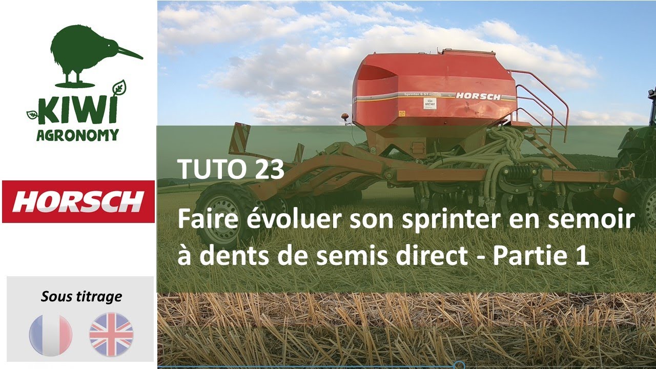 Julien SENEZ : faire évoluer son sprinter en semoir à dents de semis direct (équipé en Metcalfe)