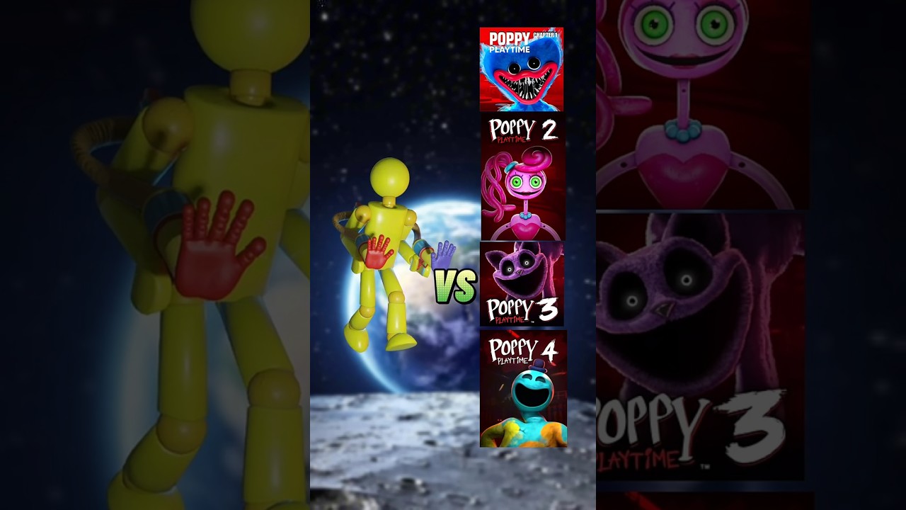 The Player VS Poppy Playtime 1,2,3,4 | comparison