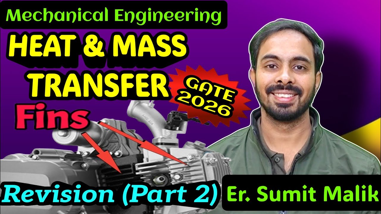 Heat and Mass Transfer Revision for GATE (Part-2) || Fins || Important Formulas || Er. Sumit Malik