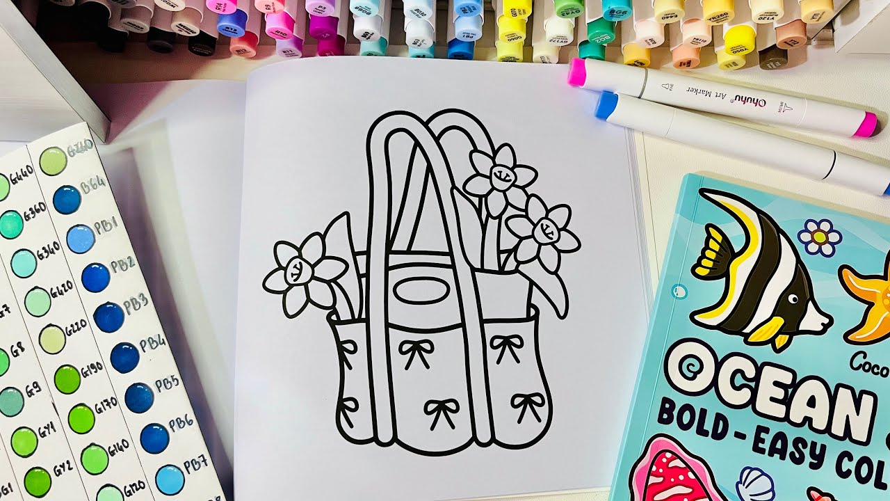 🌈Coloring With Me 🥰| GIRL THING | Self - Love Coloring Book | Satisfying & Relaxing ASMR Video🖤
