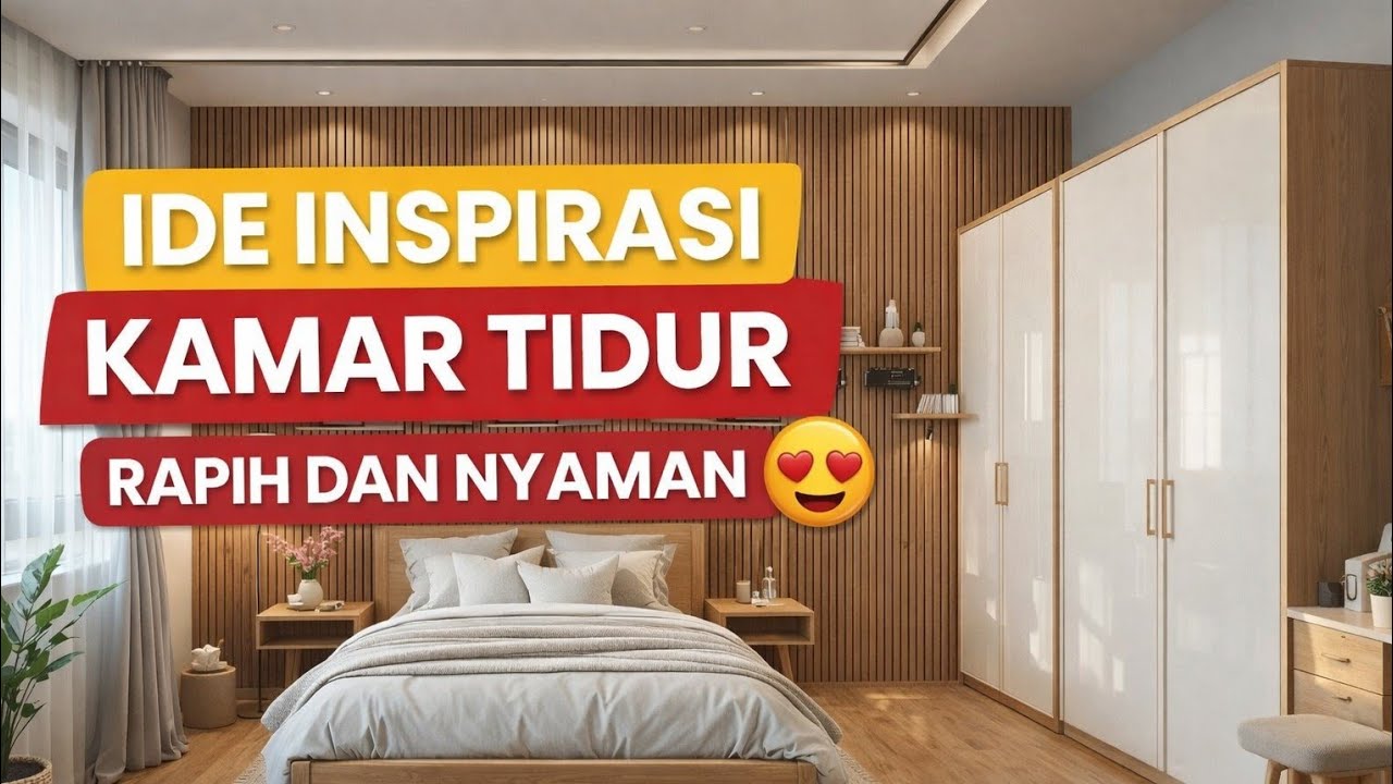 IDE INSPIRASI KAMAR TIDUR RAPIH DAN NYAMAN KEKINIAN 😍 #bedroom #interiormaster #interiordesign 