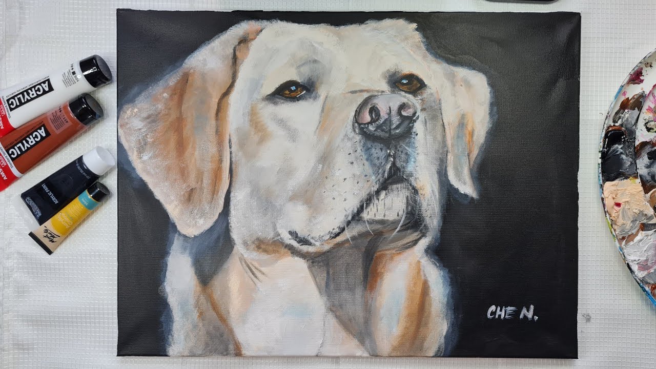 LABRADOR PAINTING TUTORIAL 🐾
