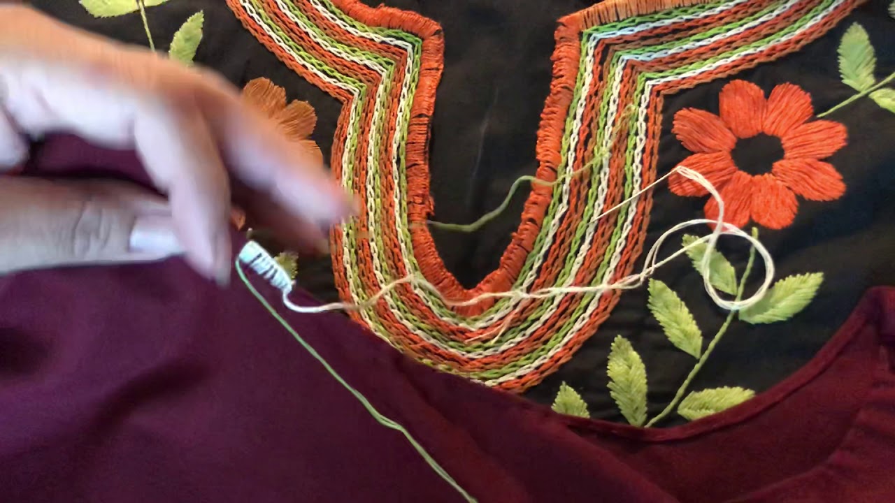 Como bordar la blusa negra