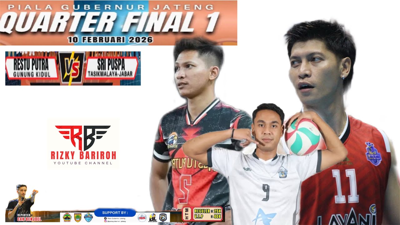 Adu Tim kuat Jabar(SRI PUSPA)Tasikmalaya VS RESTU PUTRA Sadeng Gunung kidul Pila Gubernur 2026.‼️