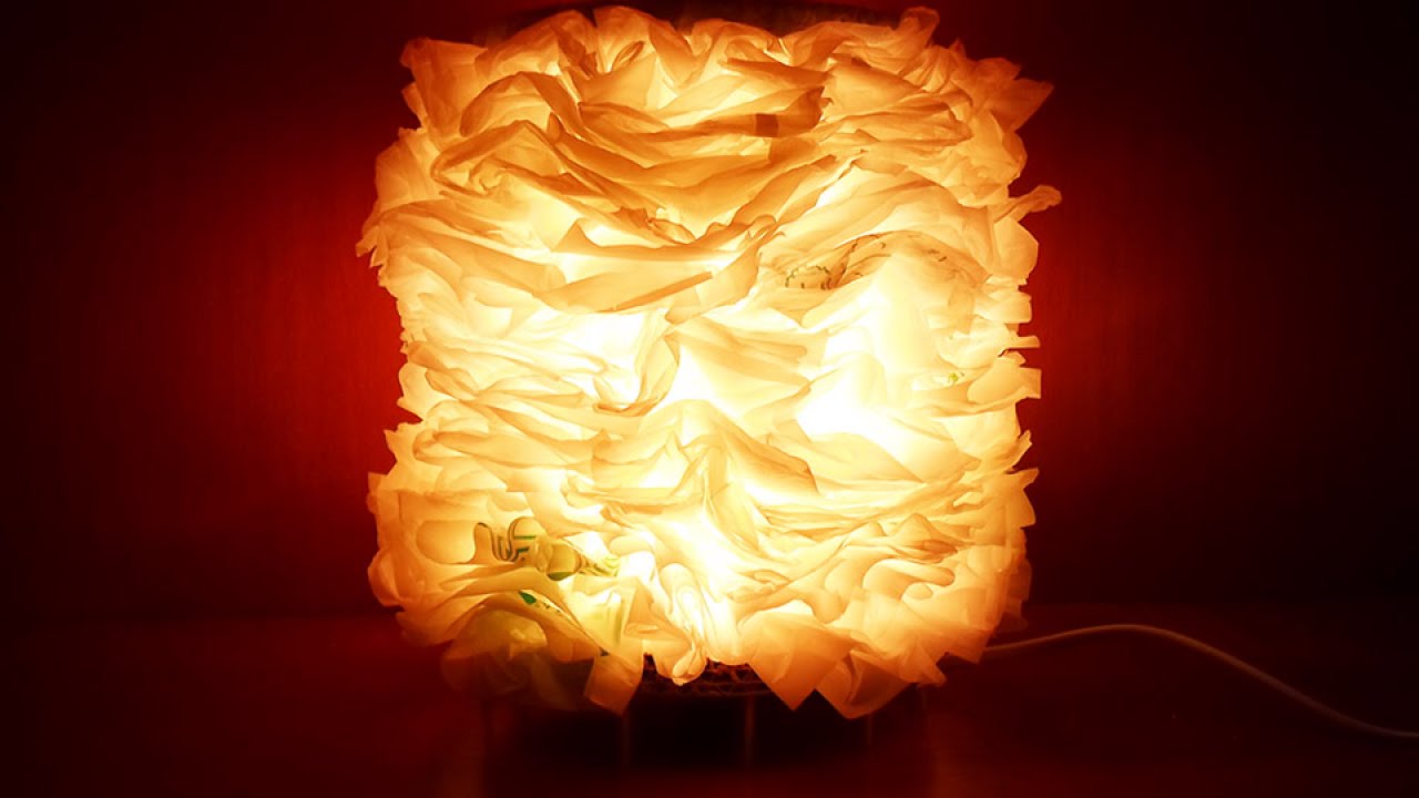 Make An Upcycled Plastic Bag Lamp - Home - Guidecentral