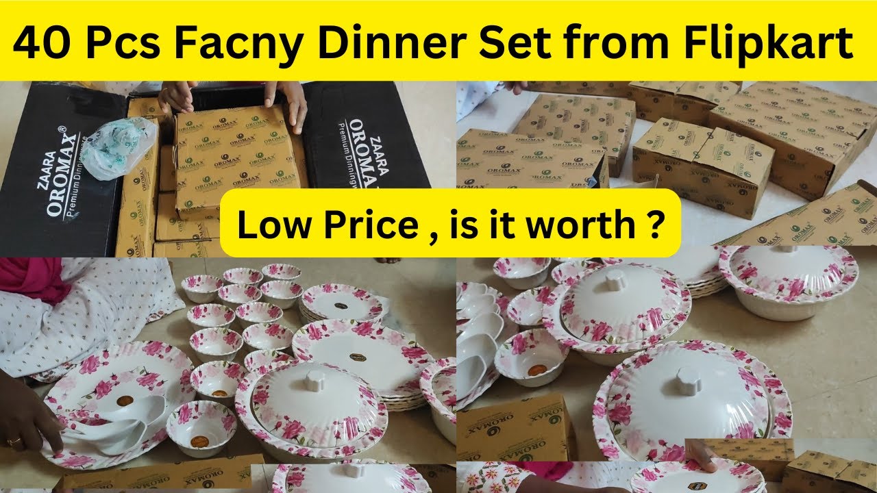 40 pcs Fancy Dinner Set | Unboxing of Oromax Dinner Set from FLIPKART - Silvester's Focus