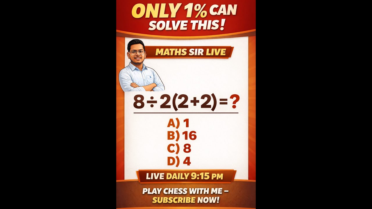 Only 1% Can Solve This 😳 | Maths Puzzle Live | Play Chess With Me ♟️