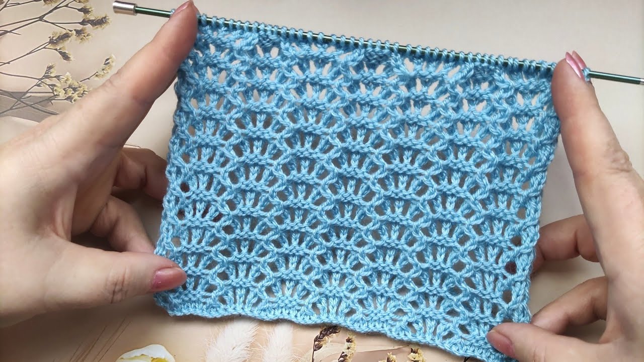 Lace Stitch Knit Pattern | Ajourmuster stricken | Punto Traforato ai ferri | Point Ajouré au Tricot