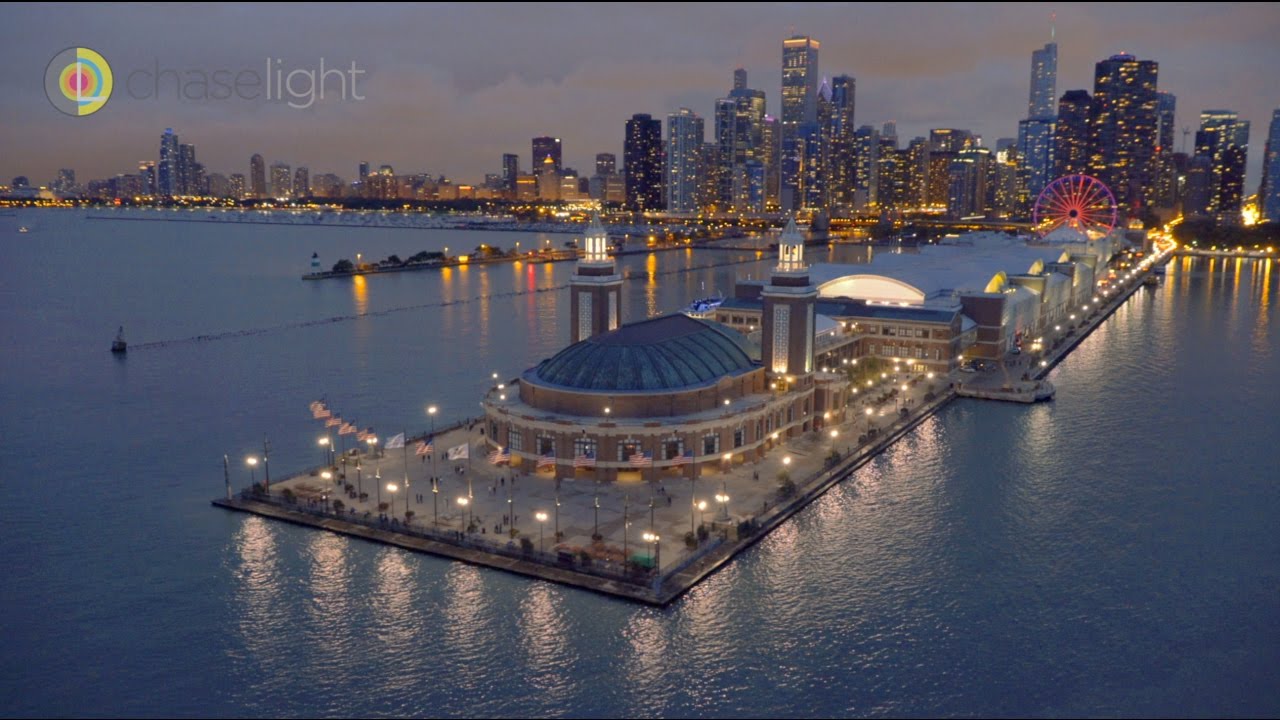 Chicago Night Aerial