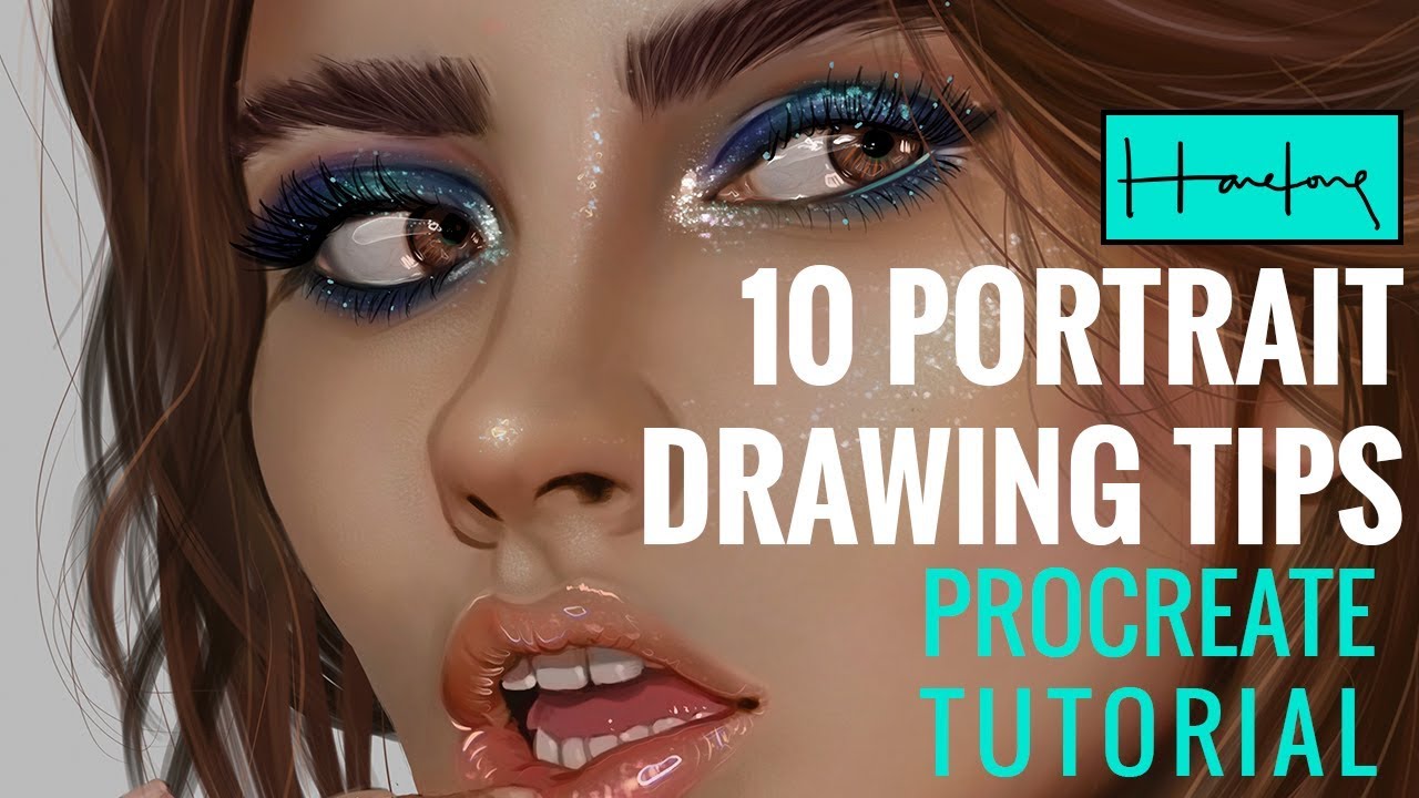 10 Portrait Drawing tips on Procreate iPad by Haze Long