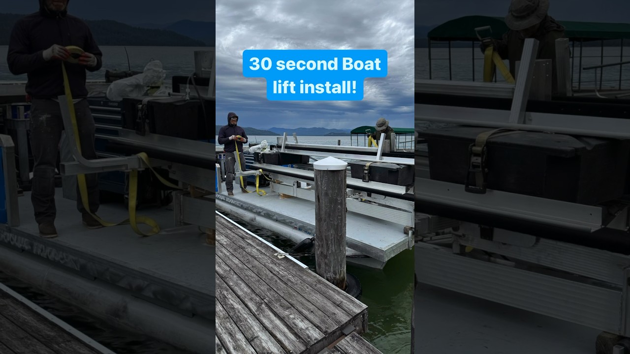 How the professionals do it! #boat #lift #install