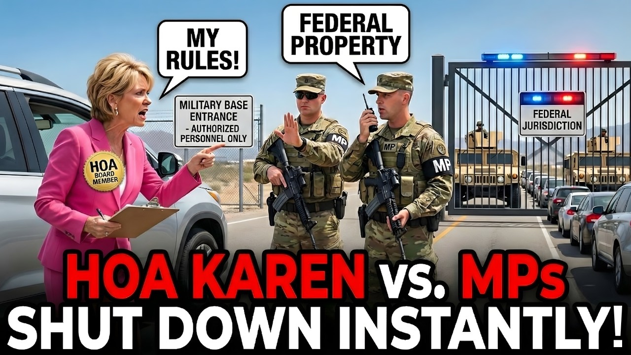HOA Karen Tried Enforcing HOA Rules at a Military Base Gate &mdash; MPs Shut Her Down Instantly