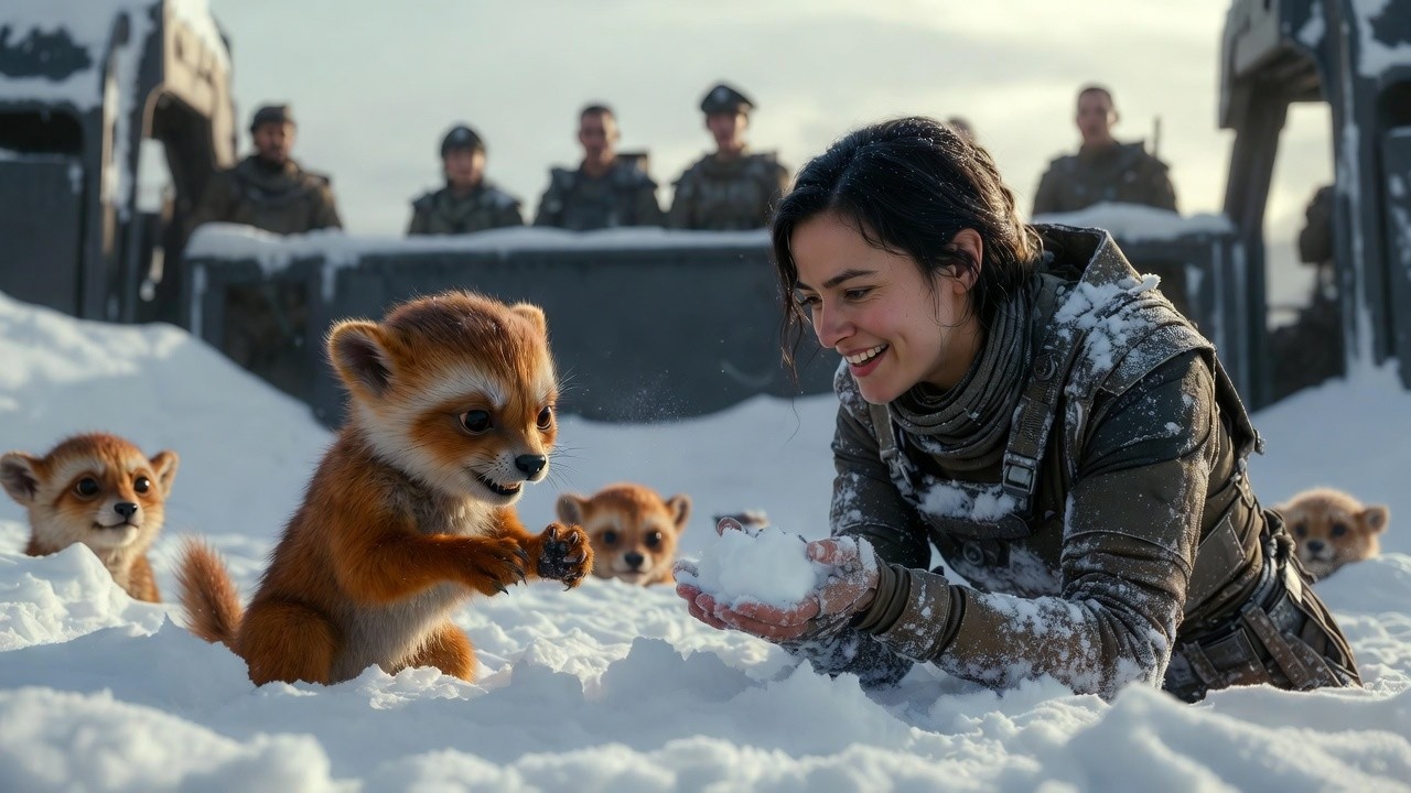 Human Teaches Alien Warrior Cubs to Fight With Snowballs – And Changes Their Entire Culture