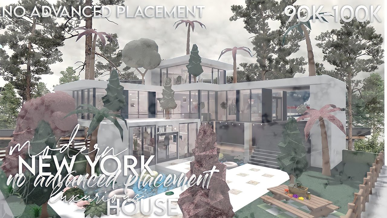 ROBLOX | Bloxburg: No Advanced Placement 95K Modern Aesthetic Family Roleplay Mansion | Build & Tour