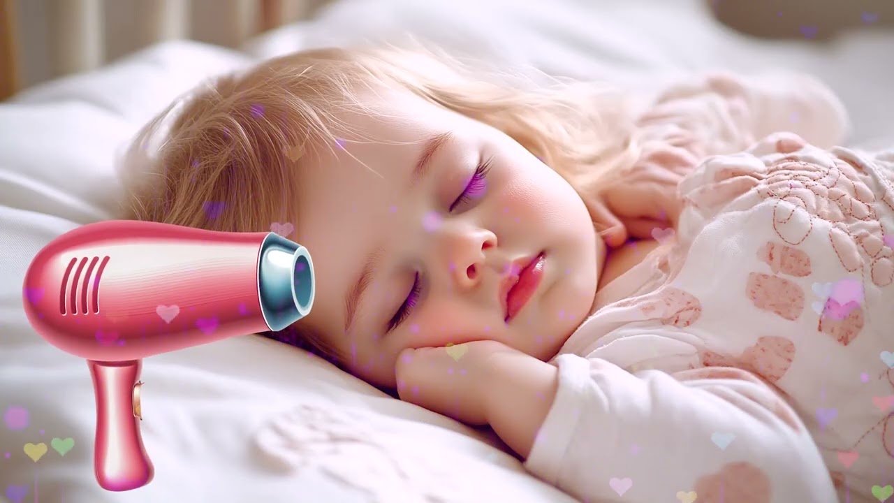White noise Baby Sleep | ไม่มีโฆษณา แทรกแซงการหลับ | Sounds Dryer Relax Sleep, Music Relax