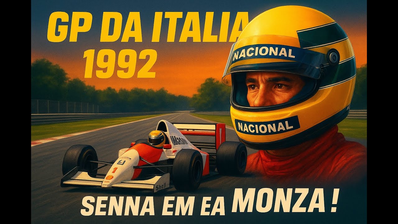 [100] SENNA! GP da It&aacute;lia 1992 Corrida Completa!