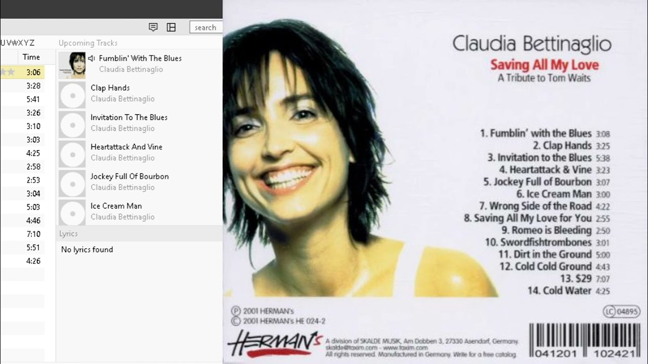Claudia Bettinaglio - Saving All My Love - A Tom Wait's Tribute (2001)