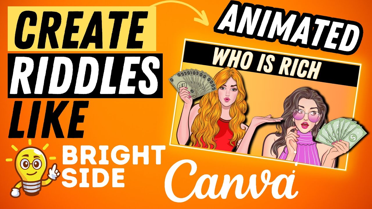 Создавайте видео-загадки, как BRIGHTSIDEOFFICIAL, в Canva и зарабатывайте деньги в месяц