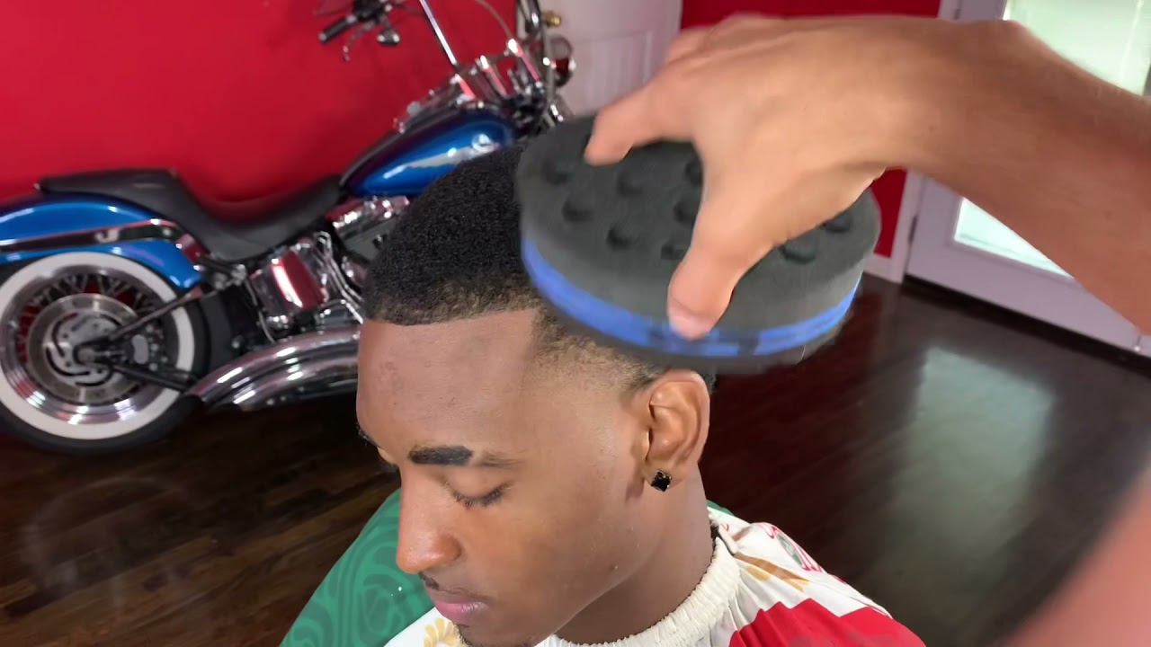 Taper Fade With Curl Sponge