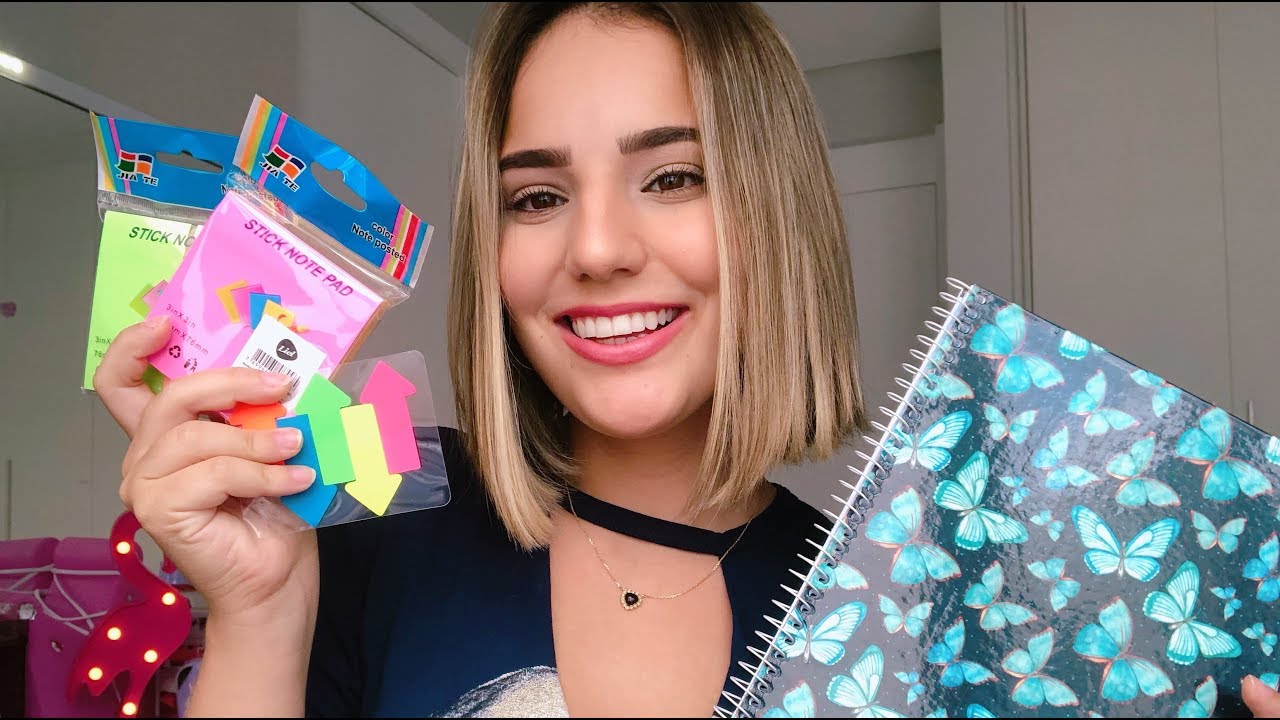 MEU MATERIAL ESCOLAR DA FACULDADE 💚📚 - Milena Paiva