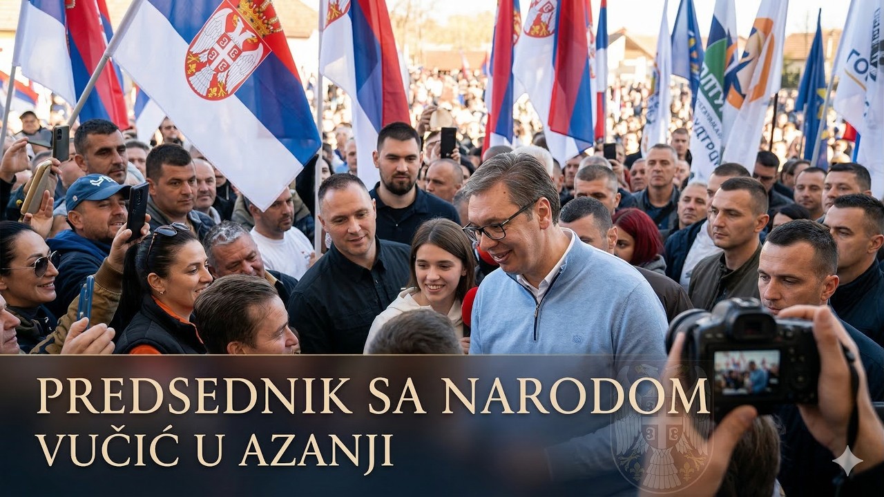 PREDSEDNIK SA NARODOM: Vučić u Azanji