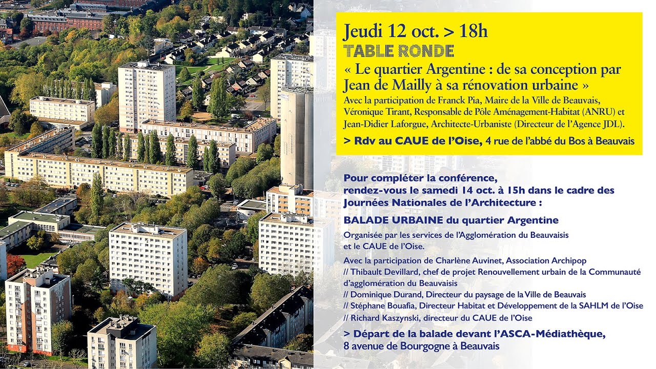 TABLE RONDE : Le quartier Argentine, de sa conception par Jean de Mailly à sa rénovation urbaine