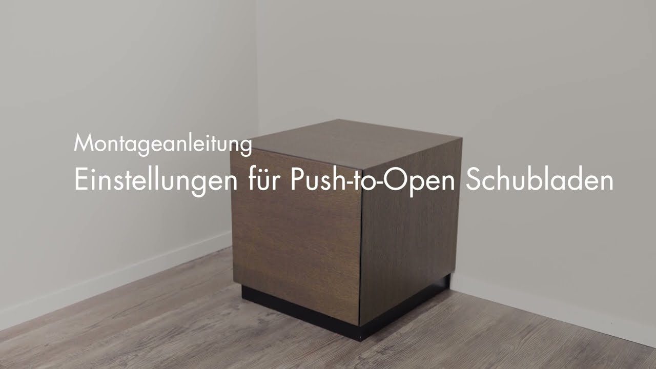 domovari Badmöbel - Einstellung von Push-to-Open Schubladen