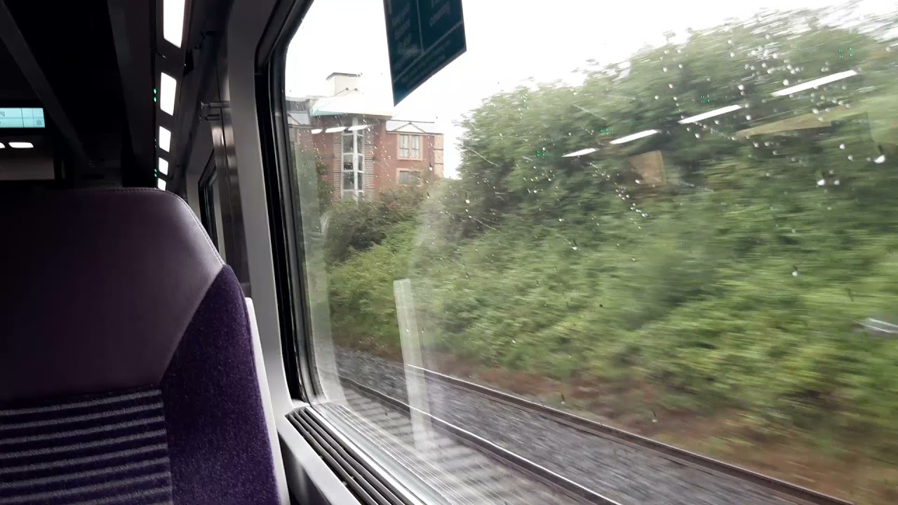 City Junction to Belfast Lanyon Place.  On the Enterprise train.