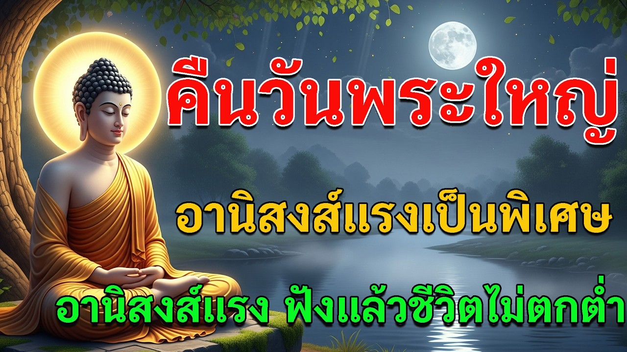 คืนวันพระใหญ่ 🌕 อานิสงส์แรง ฟังแล้วชีวิตราบรื่น