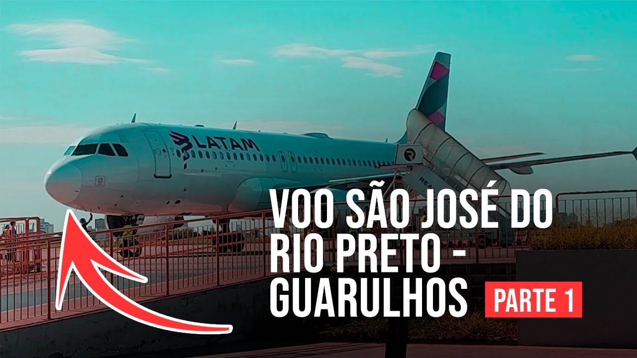 VIAGEM DE AVIÃO LATAM AIRBUS A320 | RIO PRETO A GUARULHOS SP | DECOLAGEM E POUSO