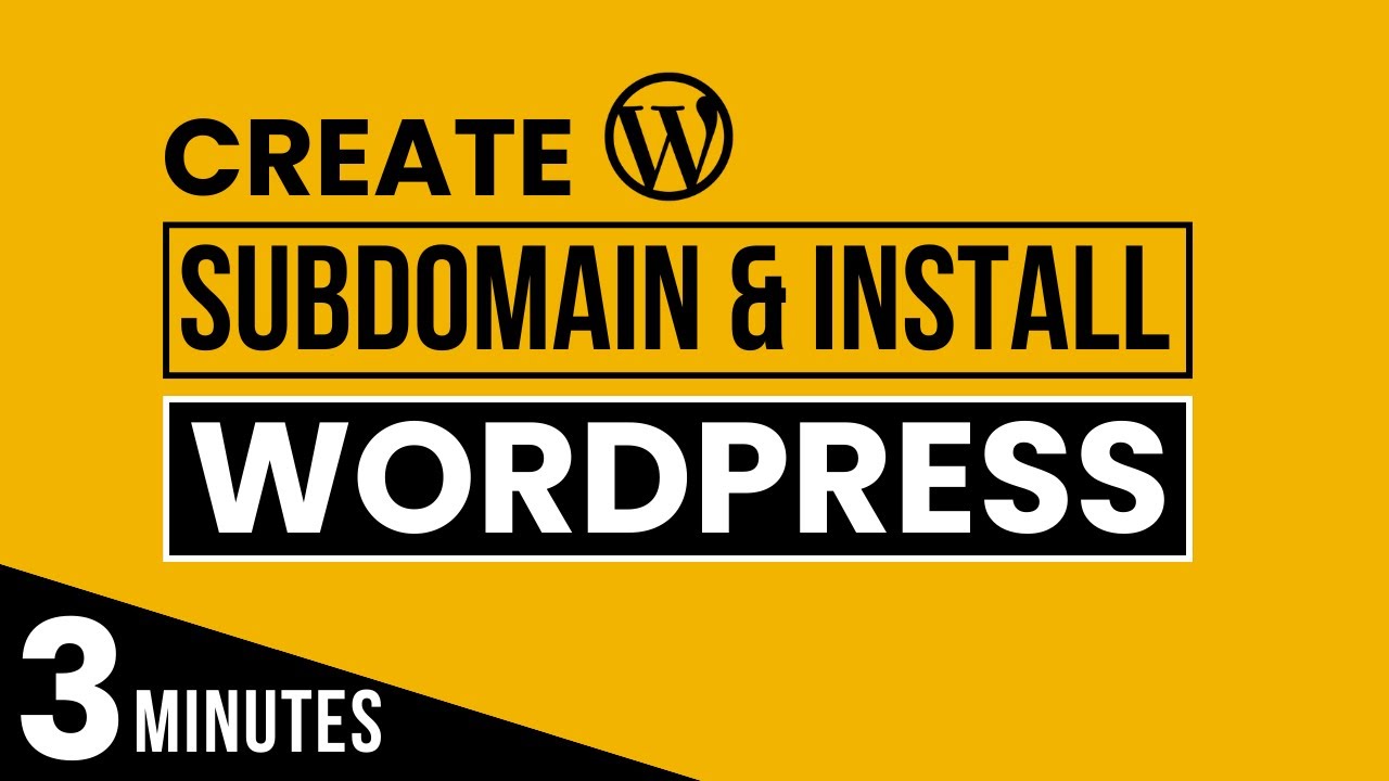 How To Create Subdomain And Install Wordpress 2025 | Install Wordpress On Subdomain