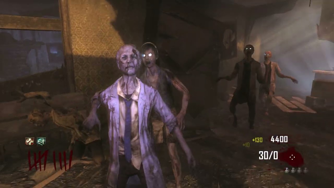 Cod Black Ops 2 Zombies Xbox 360 Gameplay (With Hellhounds enabled)