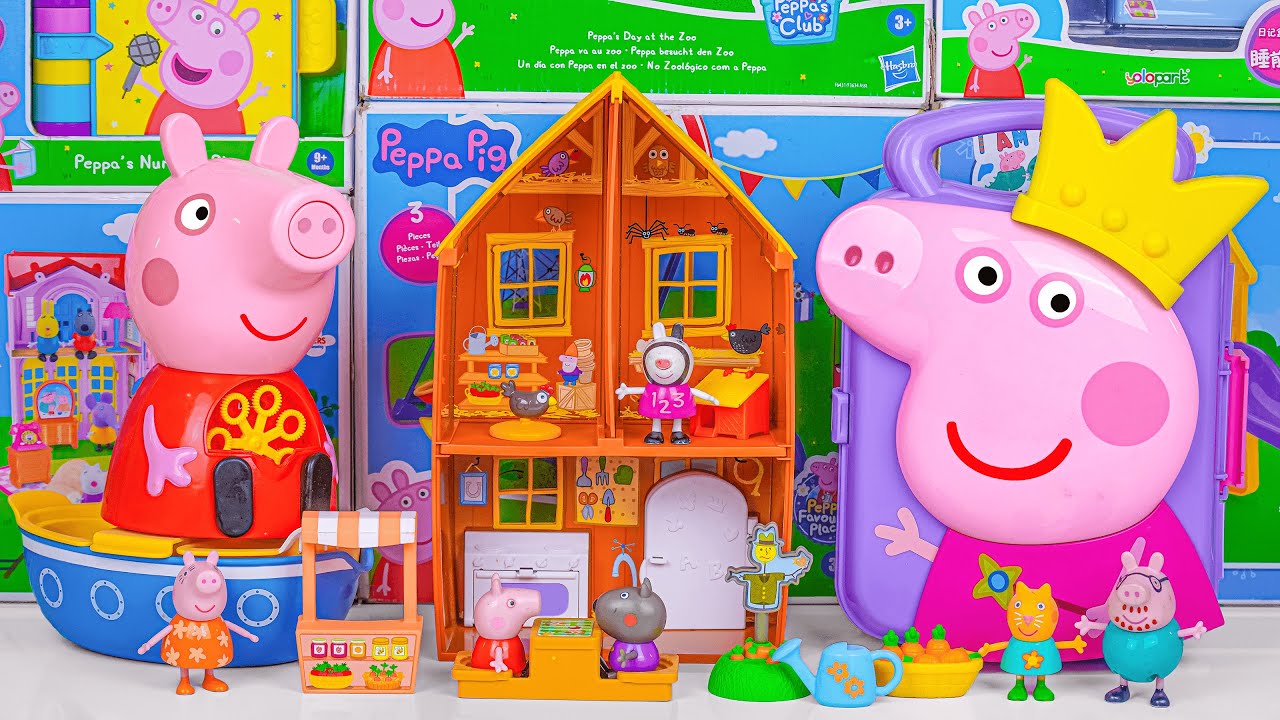 96 Minutes Satisfying with Unboxing Cute Peppa Pig Fun Farmhouse Playset | Review Toys