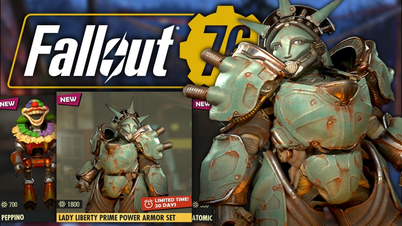 NEW Atomic Shop Update! Lady Liberty Power Armor, New Collectron, & More! | Fallout 76