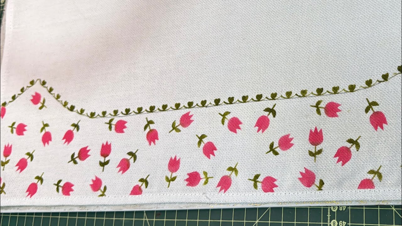 Estampando FÁCIL com stencil em barrado | Pintura Em Tecido 