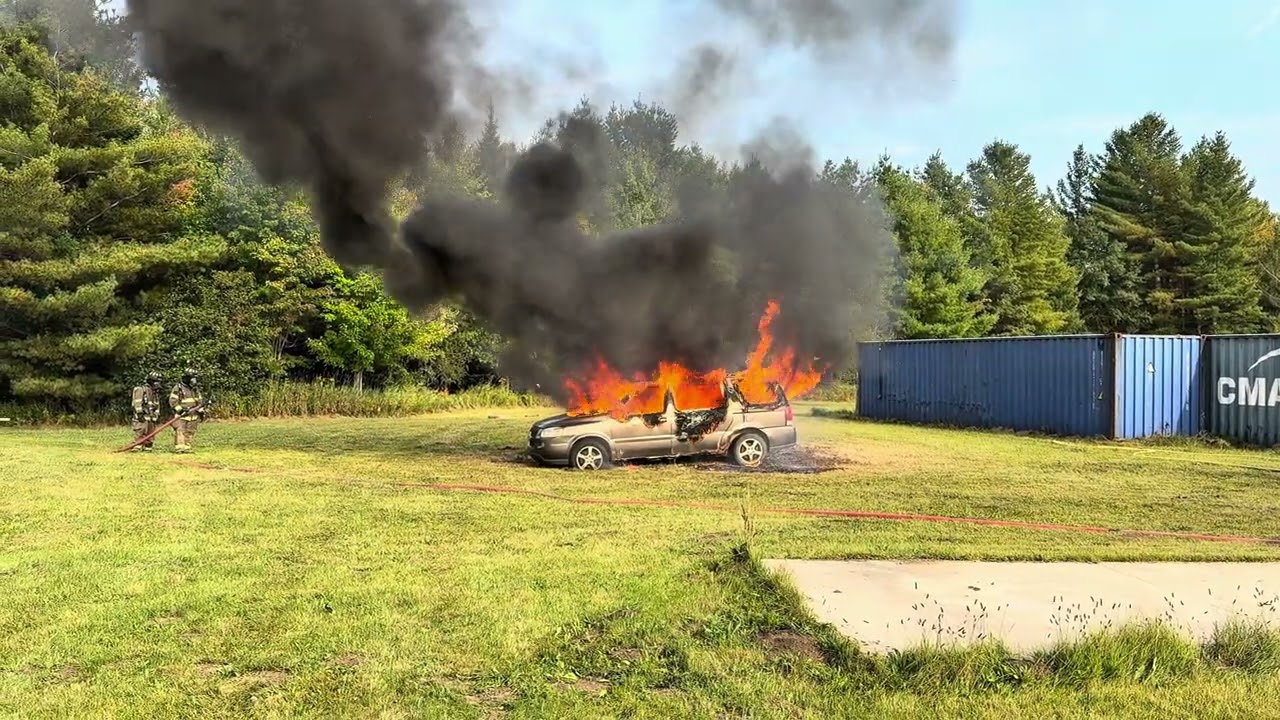 Car Fire demo at Michigan Firefighters memorial weekend 2025