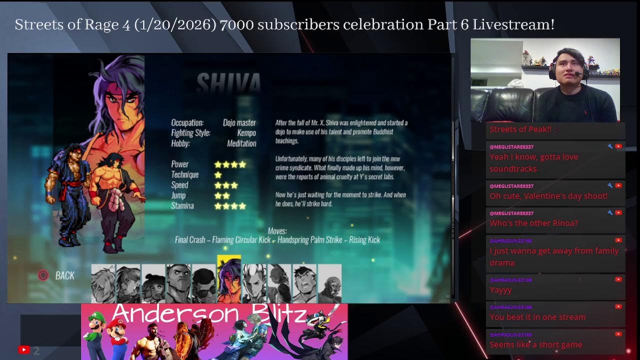 Streets of Rage 4 (1/20/2026) 7000 subscribers celebration Part 6 Livestream!