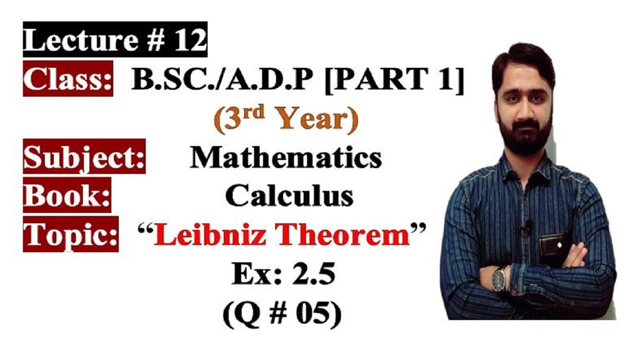 Online Math|BSC/ADP|3rd Year|Part 1|Calculus|Ch#2|State and Prove Leibniz Theorem|Punjab University