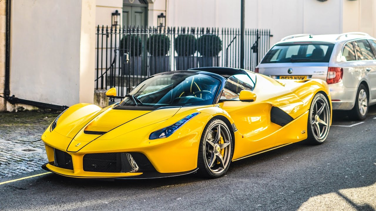 Girl driving LaFerrari Aperta in London + Secret Electric mode and accelerations!