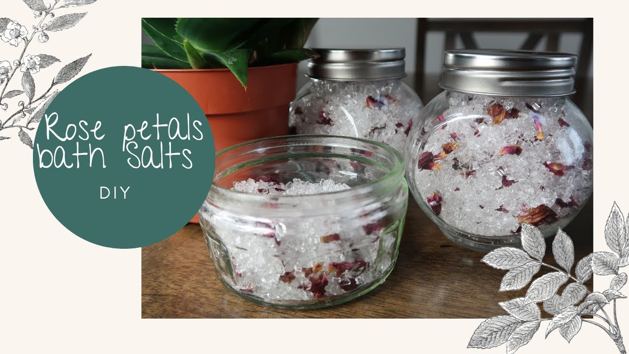 How to make the best floral bath salts| Rose Petals | Simple DIY