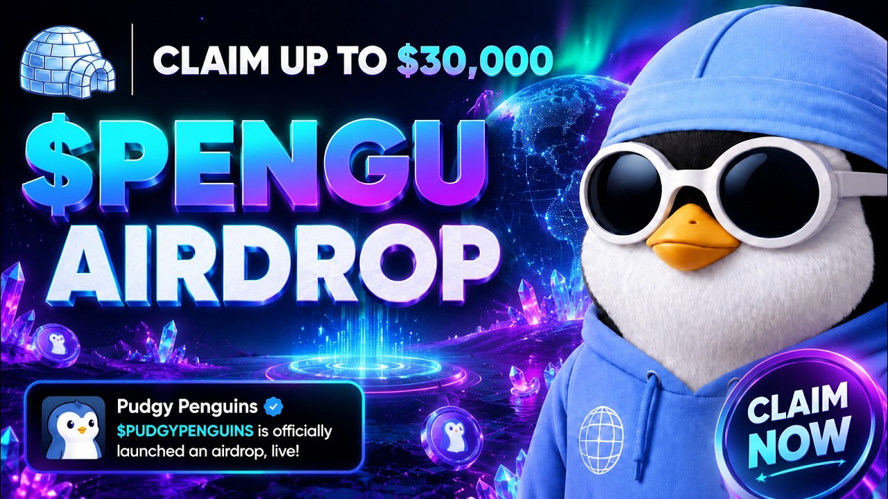 Pudgy Penguins Airdrop Second Season On Solana | SOLANA CRYPTO AIRDROPS CLAIM PENGU NOW