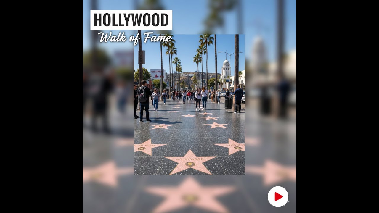 Walk on the Hollywood walk of fame #travel #hollywood #usa #viralvideo #youtuber #walkoffame #vlog 