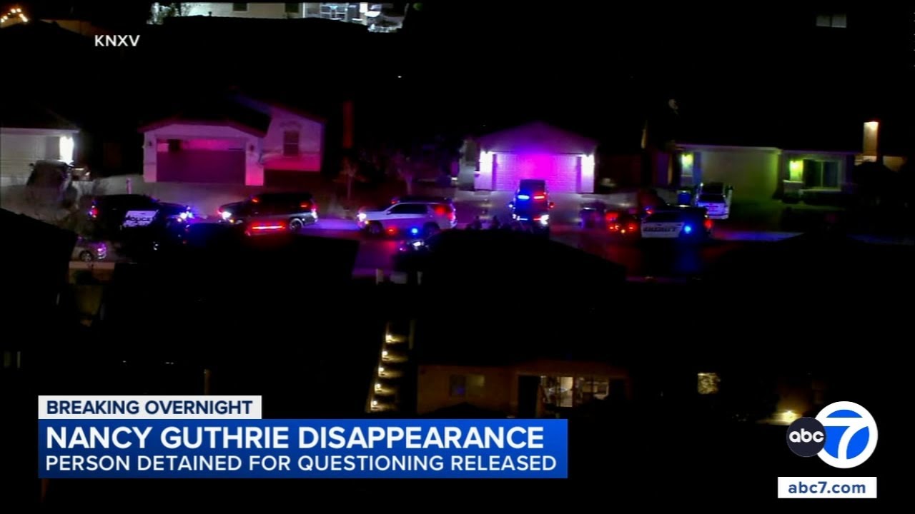 Detained person released in Nancy Guthrie case