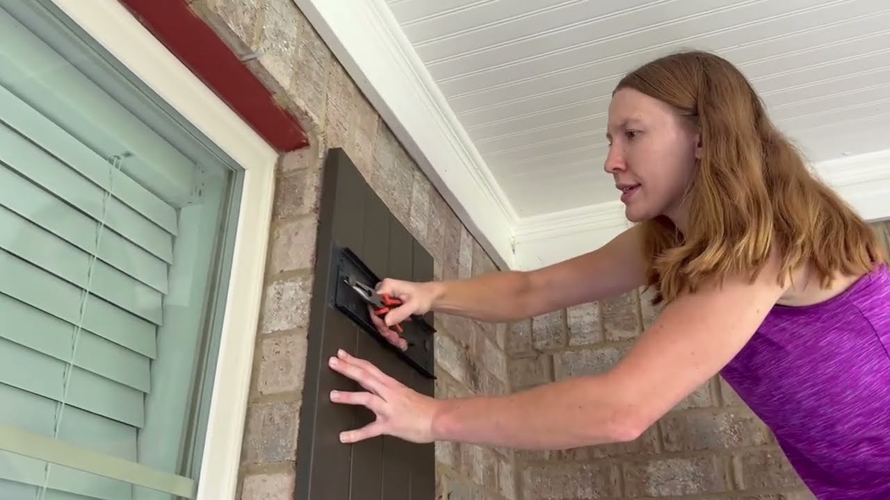 Pin and Install a Vinyl Board and Batten House Shutter #diy #shutters #homeimprovement