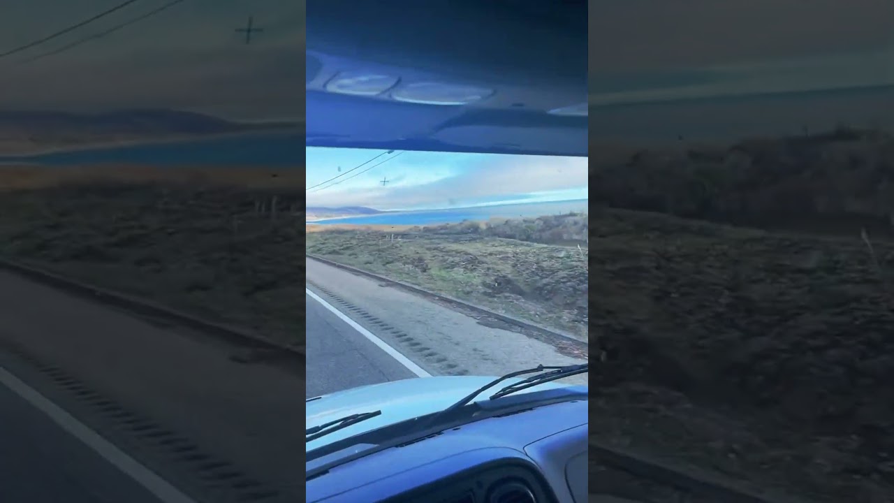 Tranquil coastal drive: stunning ocean views#coastalroadtrip #oceanviews #scenicdrive