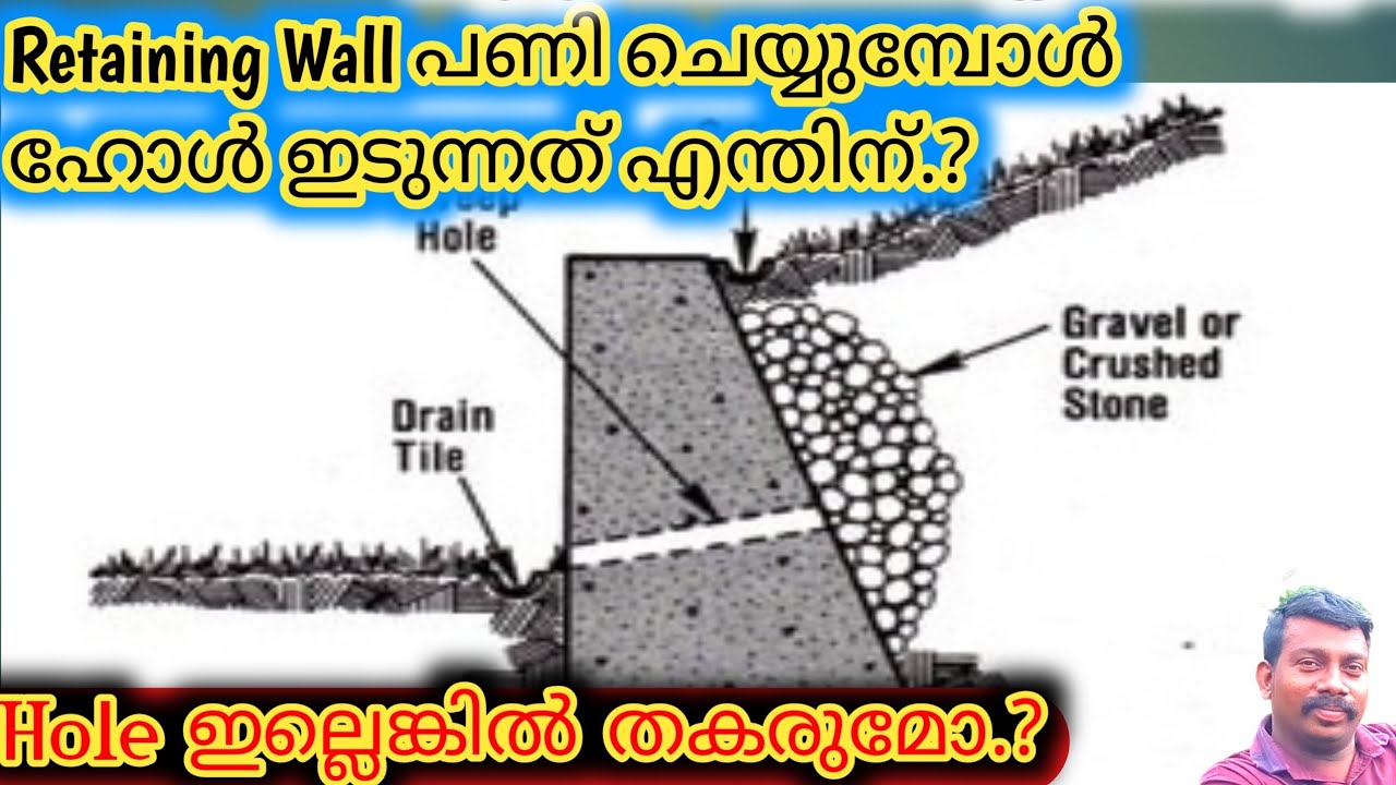 Retaining Wall - ചെയ്യുമ്പോൾ hole ഇടുന്നത് എന്തിന്